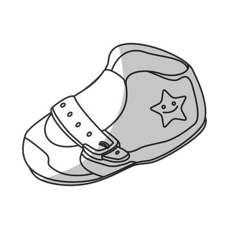 baby shoe icon over white background. vector illustraitonのイラスト素材