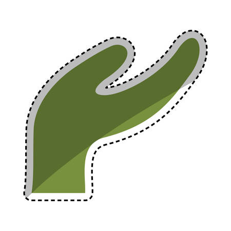 Human hand silhouette Design Vector illustration, white backgroundのイラスト素材