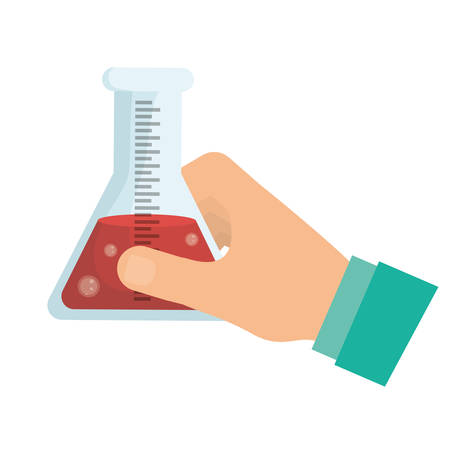 Flask chemistry lab icon vector illustration graphic designのイラスト素材