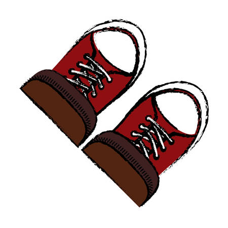 Classic sneakers footwear icon vector illustration graphicのイラスト素材