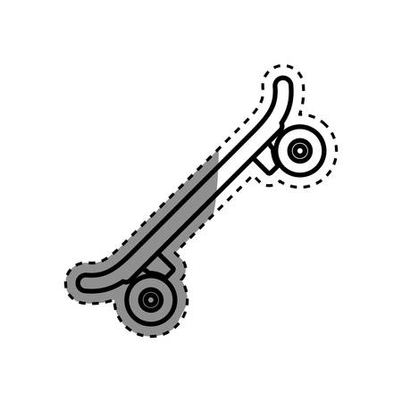 Skateboard extreme sport icon vector illustration graphicのイラスト素材