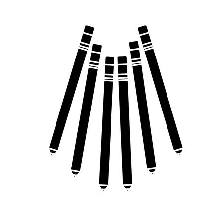 pencil liner makeup related icon image vector illustration designのイラスト素材