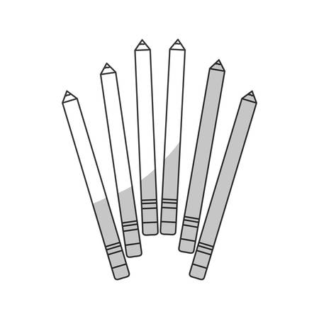 pencil liner makeup related icon image vector illustration designのイラスト素材