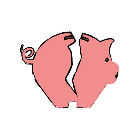 Piggy money savings vector illustration graphic designのイラスト素材