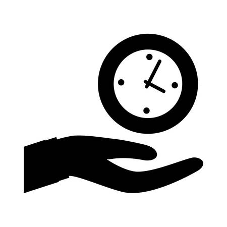 Hand with clock icon vector illustration graphic designのイラスト素材