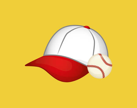 baseball hat ball icon vector illustration graphic designのイラスト素材