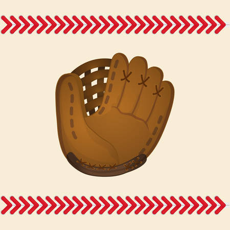 Baseball leather glove icon vector illustration graphic designのイラスト素材