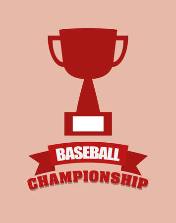 baseball championship cup icon vector illustration graphic designのイラスト素材