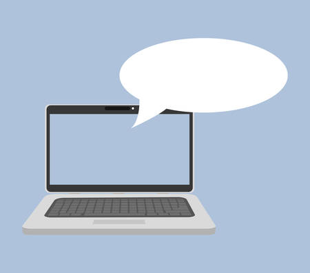 Chat bubble social media icon vector illustration graphic designのイラスト素材