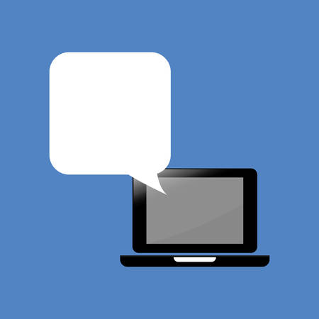 Chat bubble social media icon vector illustration graphic designのイラスト素材