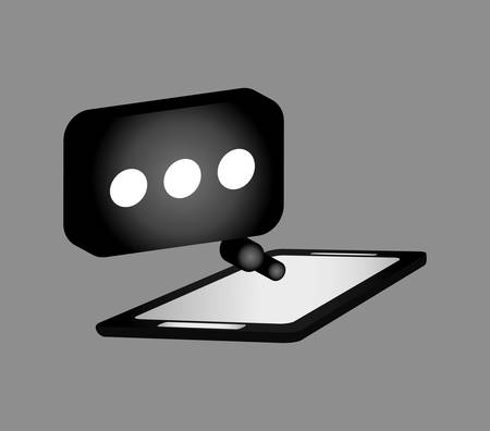 Chat bubble social media icon vector illustration graphic designのイラスト素材