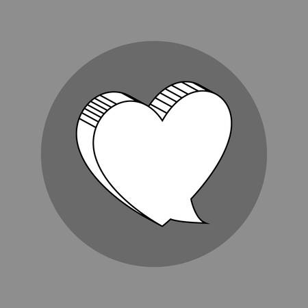 Chat bubble social media icon vector illustration graphic designのイラスト素材