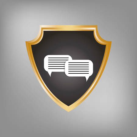 Chat bubble social media icon vector illustration graphic designのイラスト素材