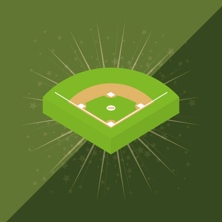 baseball game field icon vector illustration graphic designのイラスト素材