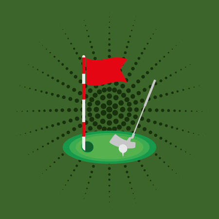 Golf sport game icon vector illustration graphic designのイラスト素材