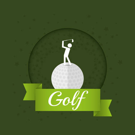 Golf sport game icon vector illustration graphic designのイラスト素材
