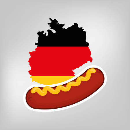 Sausage german food icon vector illustration graphic design icon vector illustration graphic designのイラスト素材