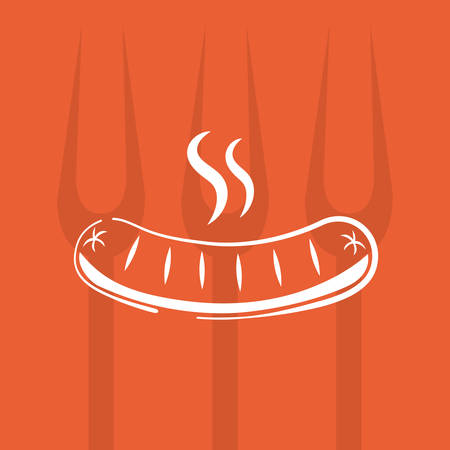 Sausage german food icon vector illustration graphic designのイラスト素材