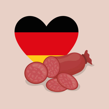Sausage german food icon vector illustration graphic designのイラスト素材