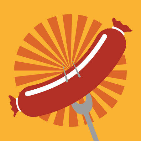 Sausage german food icon vector illustration graphic designのイラスト素材