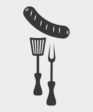 Sausage german food icon vector illustration graphic designのイラスト素材