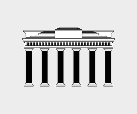 German architecture building icon vector illustration graphic designのイラスト素材