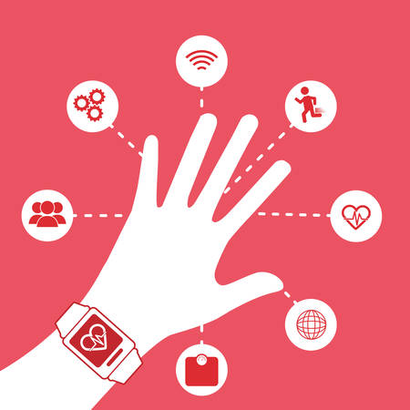 Wearable mobile technology icon vector illustration graphic designのイラスト素材