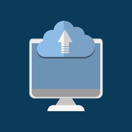 Cloud computing technology icon vector illustration graphic designのイラスト素材