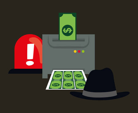 Counterfeiter money icon vector illustration graphic design icon vector illustration graphic designのイラスト素材