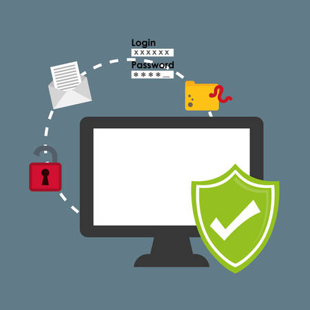 Security system technology icon vector illustration graphic designのイラスト素材