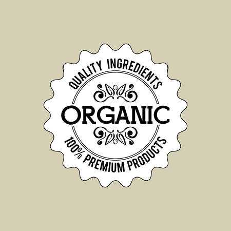 organic food product icon vector illustration graphic designのイラスト素材