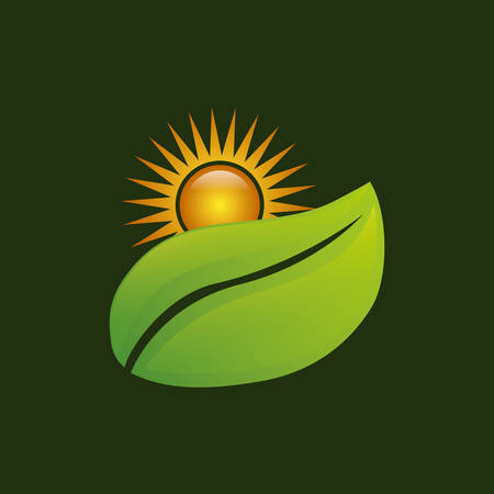 Leaves ecology plant icon vector illustration graphic designのイラスト素材