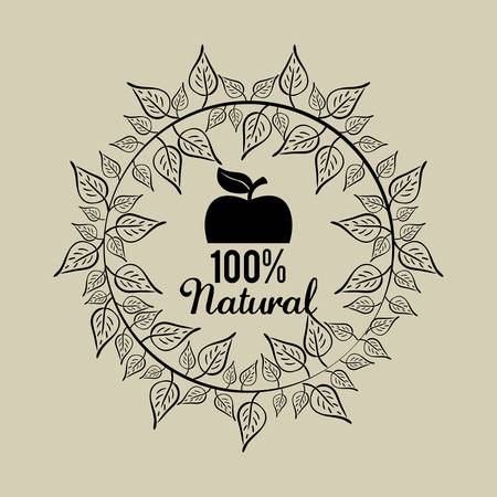 organic food product icon vector illustration graphic designのイラスト素材