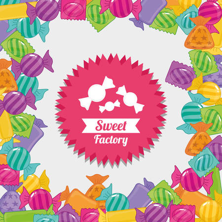 sweet candy shop icon vector illustration graphic designのイラスト素材