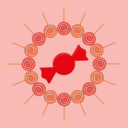 sweet candy shop icon vector illustration graphic designのイラスト素材