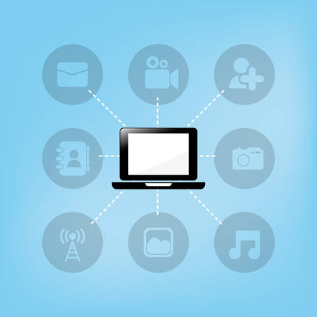 Social media and networking icon vector illustration graphic designのイラスト素材