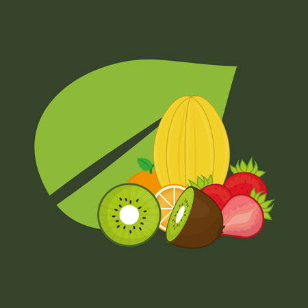 delicious fresh fruits icon vector illustration graphic designのイラスト素材