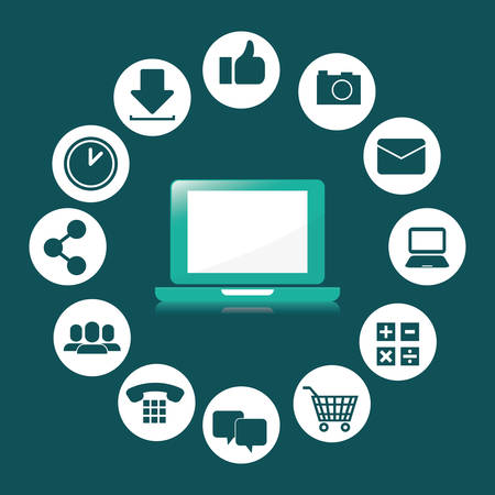 Social media and networking icon vector illustration graphic designのイラスト素材