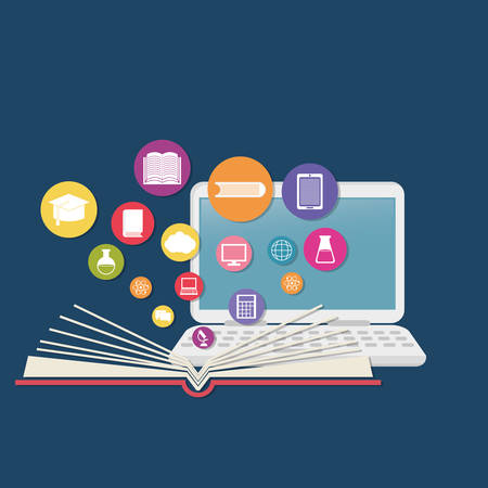 Elearning online education icon vector illustration graphic designのイラスト素材