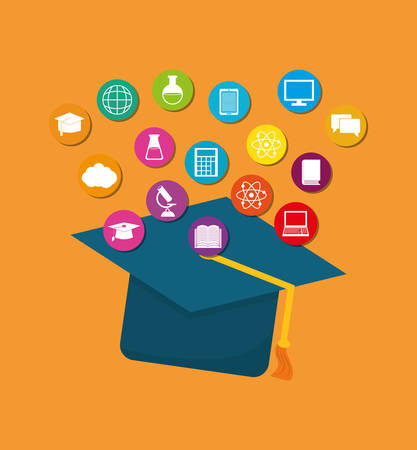 Elearning online education icon vector illustration graphic designのイラスト素材