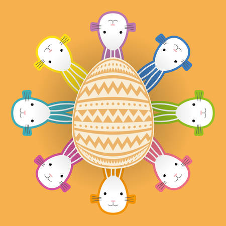 Happy easter card icon vector illustration graphic designのイラスト素材
