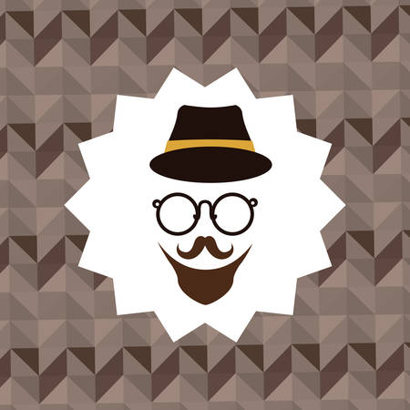 Hipster fashion lifestyle icon vector illustration graphic designのイラスト素材