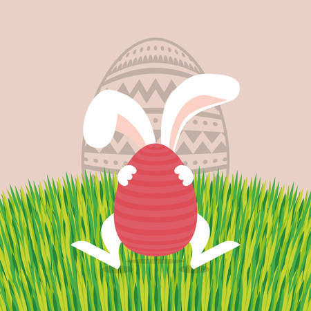 Happy easter card icon vector illustration graphic designのイラスト素材