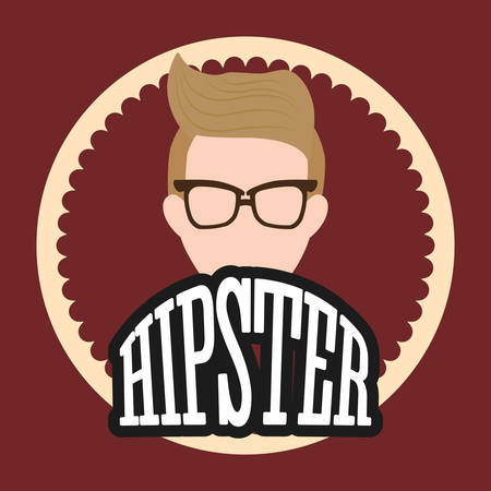 Hipster fashion lifestyle icon vector illustration graphic designのイラスト素材