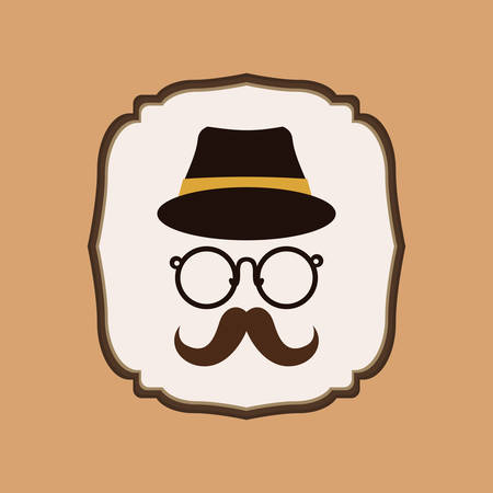 Hipster fashion lifestyle icon vector illustration graphic designのイラスト素材