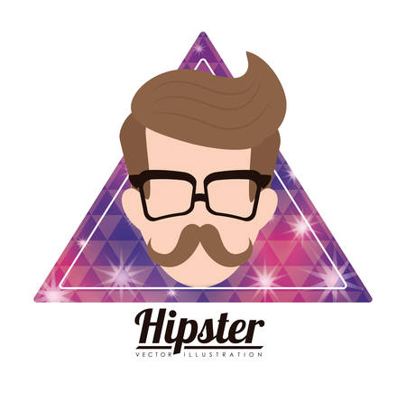 Hipster fashion lifestyle icon vector illustration graphic designのイラスト素材