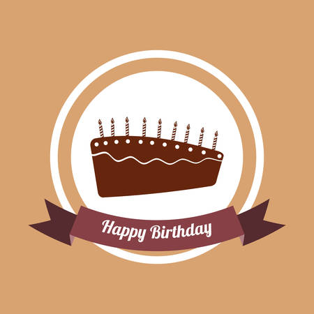 Happy birthday cake icon vector illustration graphic designのイラスト素材