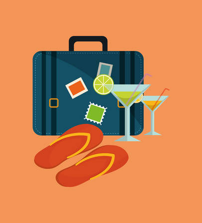 summer vacation travel icon vector illustration graphic designのイラスト素材