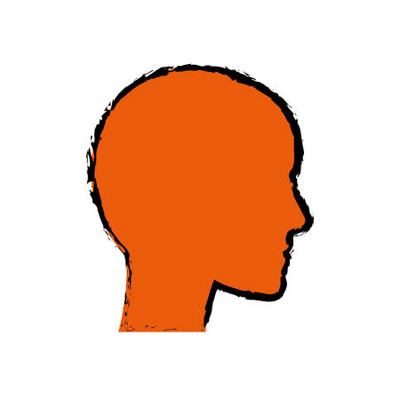 human head silhouette icon vector illustration graphic designのイラスト素材