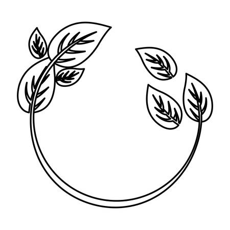Leaves natural concept icon vector illustration graphic designのイラスト素材